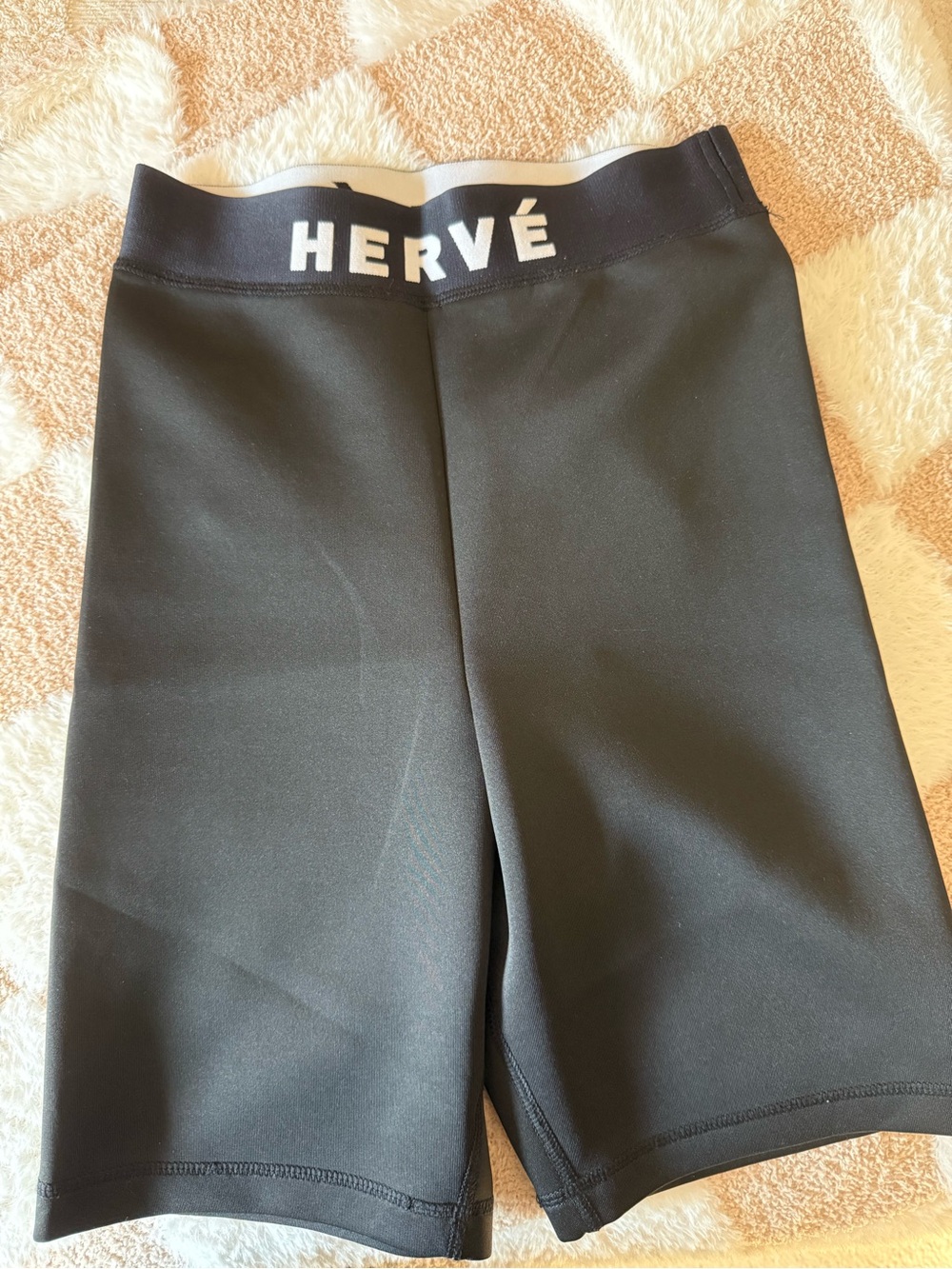 Black Herve Leger Bike Shorts